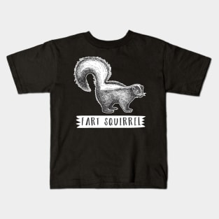 Fart Squirrel Funny Skunk Kids T-Shirt